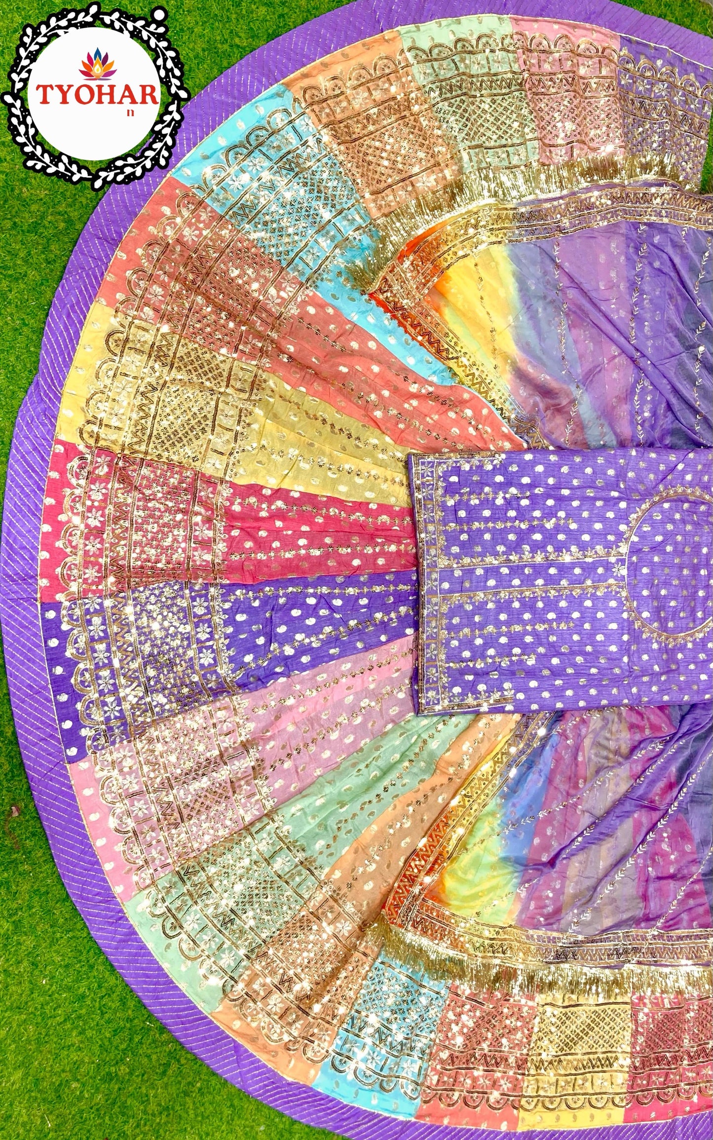 Boutique multicolor kali poshak