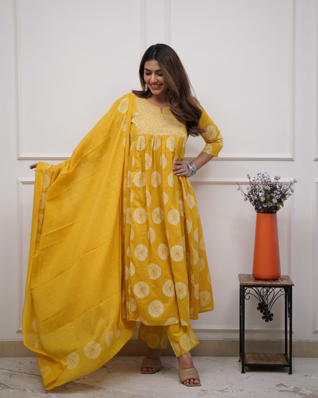 HEAVY FULLY FLAIRD ANARKALI  SUIT SET Size - M L XL XXL 3XL*