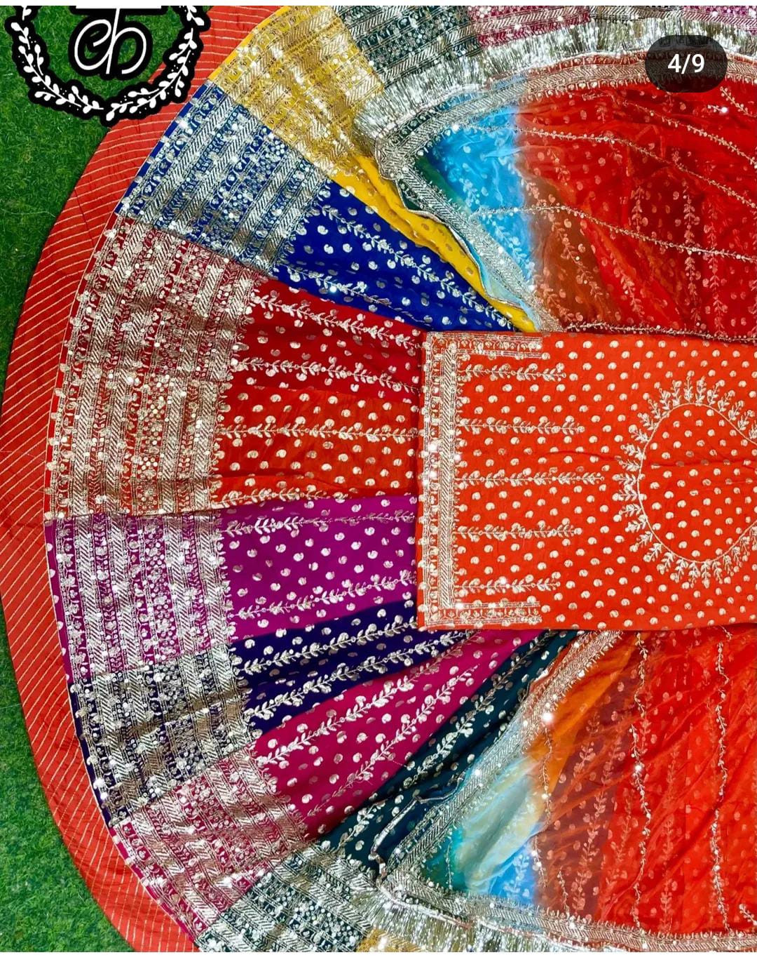 Traditional colorful Rajasthani poshak