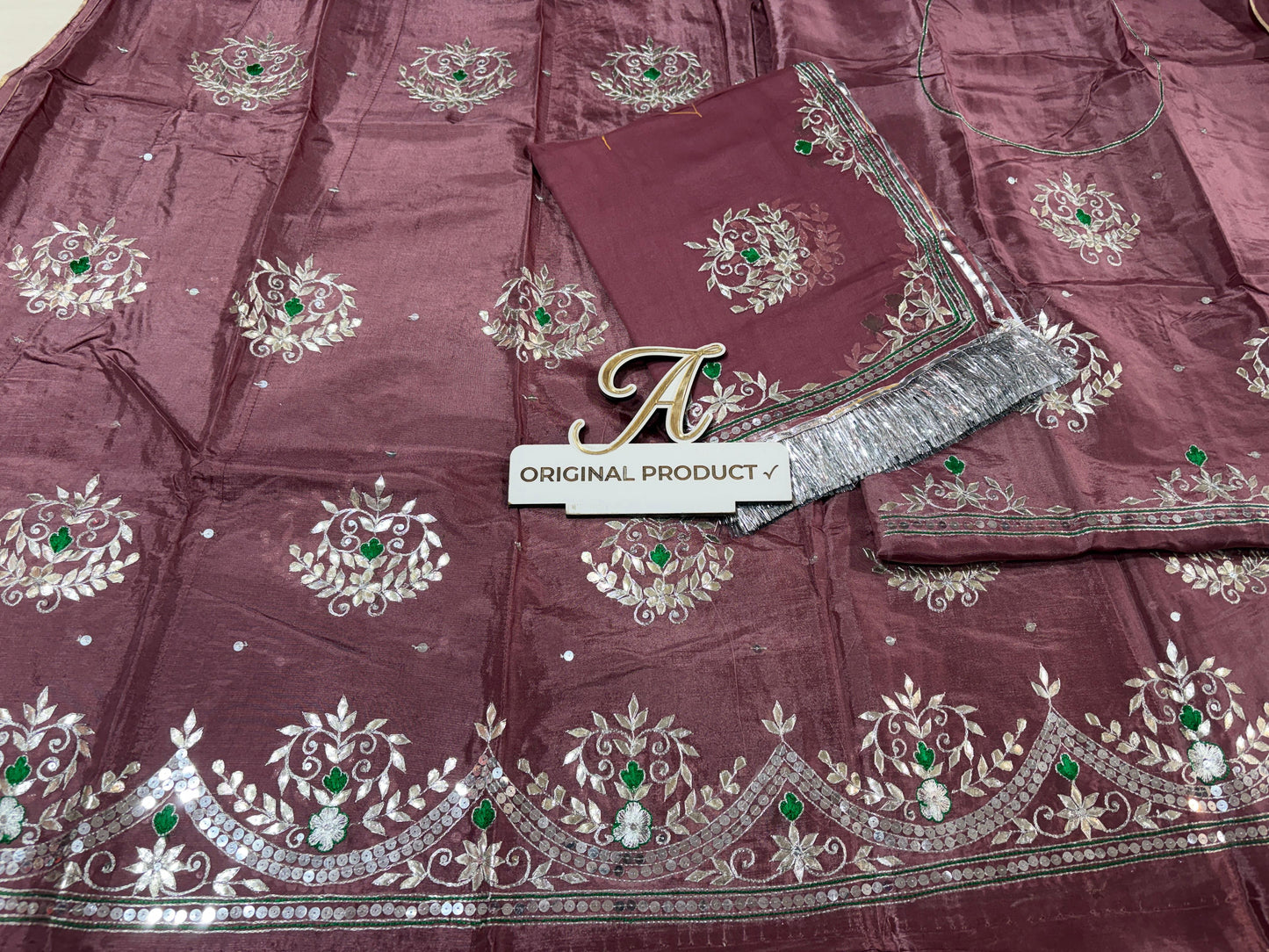 Upada crape thakurji pure odhna beautiful handwork elegant Rajputi poshak