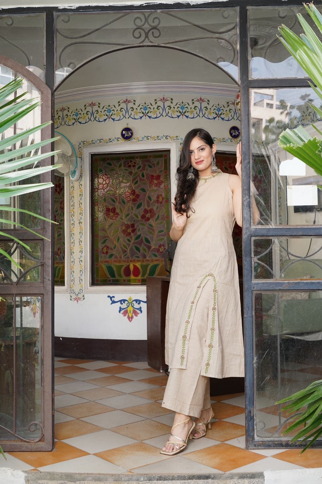 Beautiful aline pure cotton kurta set Sizes : 38, 40, 42, 44*