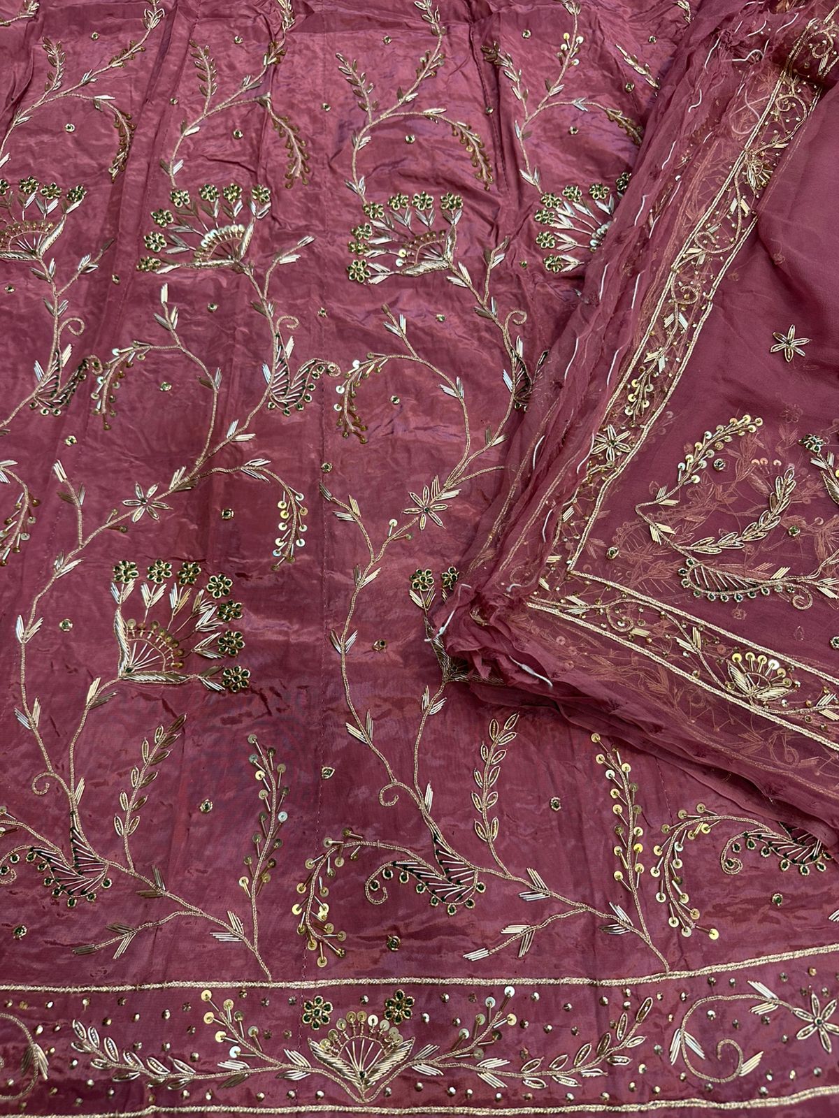 Heavy tissue  thakurji pure odhna heavy jardoji dabka work poshak*