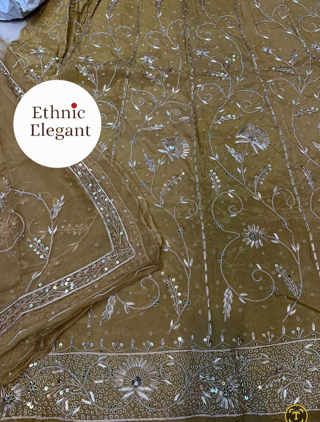 Bembar satin thakurji pure odhna heavy jardoji dabka work poshak