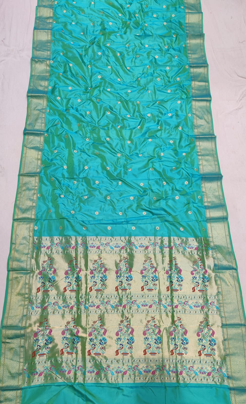9 yard kadiyal pure silk paithani Saree