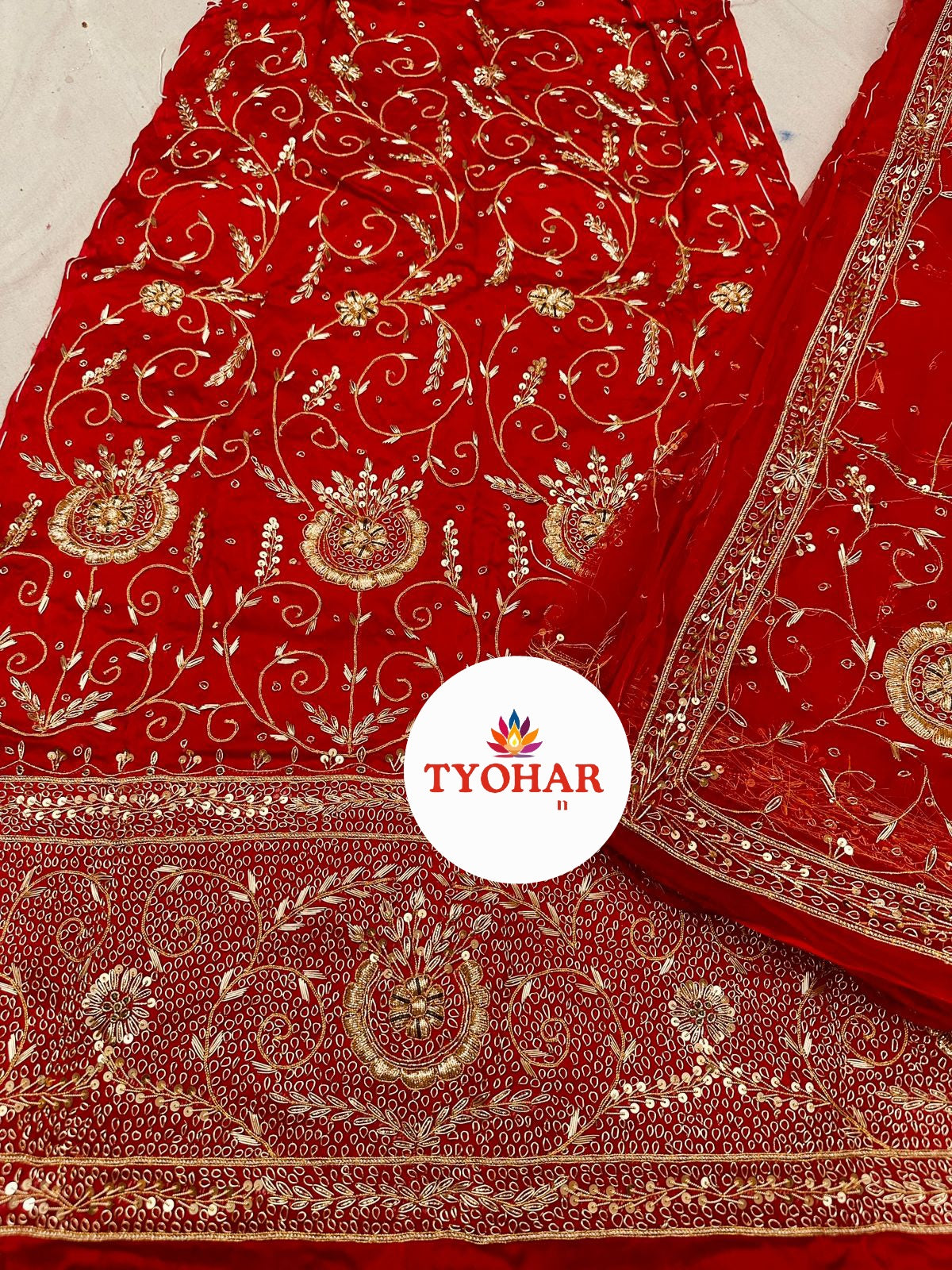 Heavy Bembar satin designer Rajasthani poshak