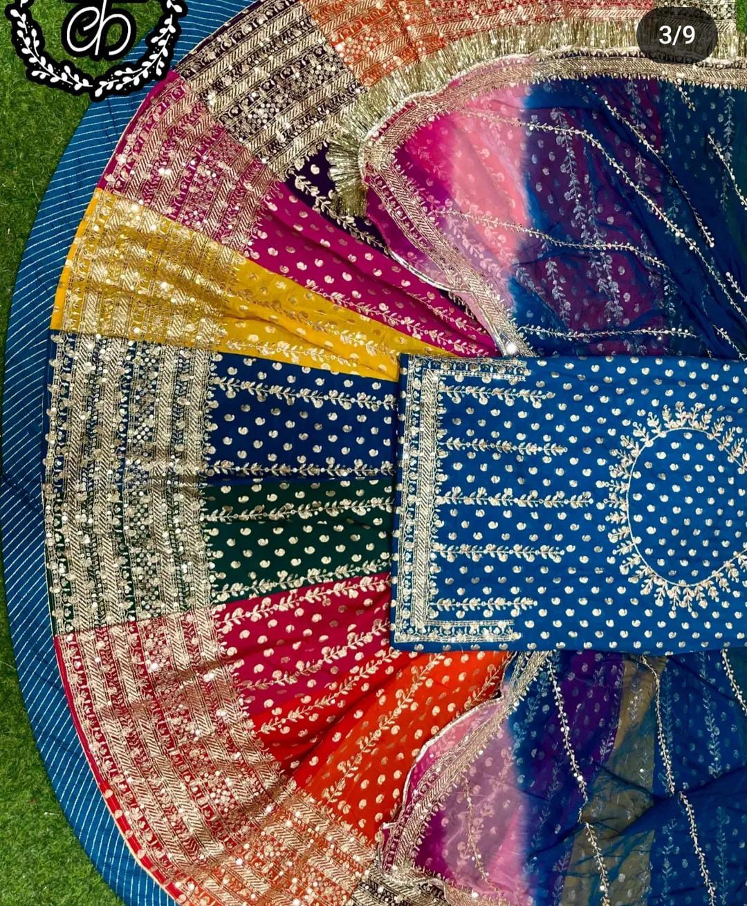 Traditional colorful Rajasthani poshak