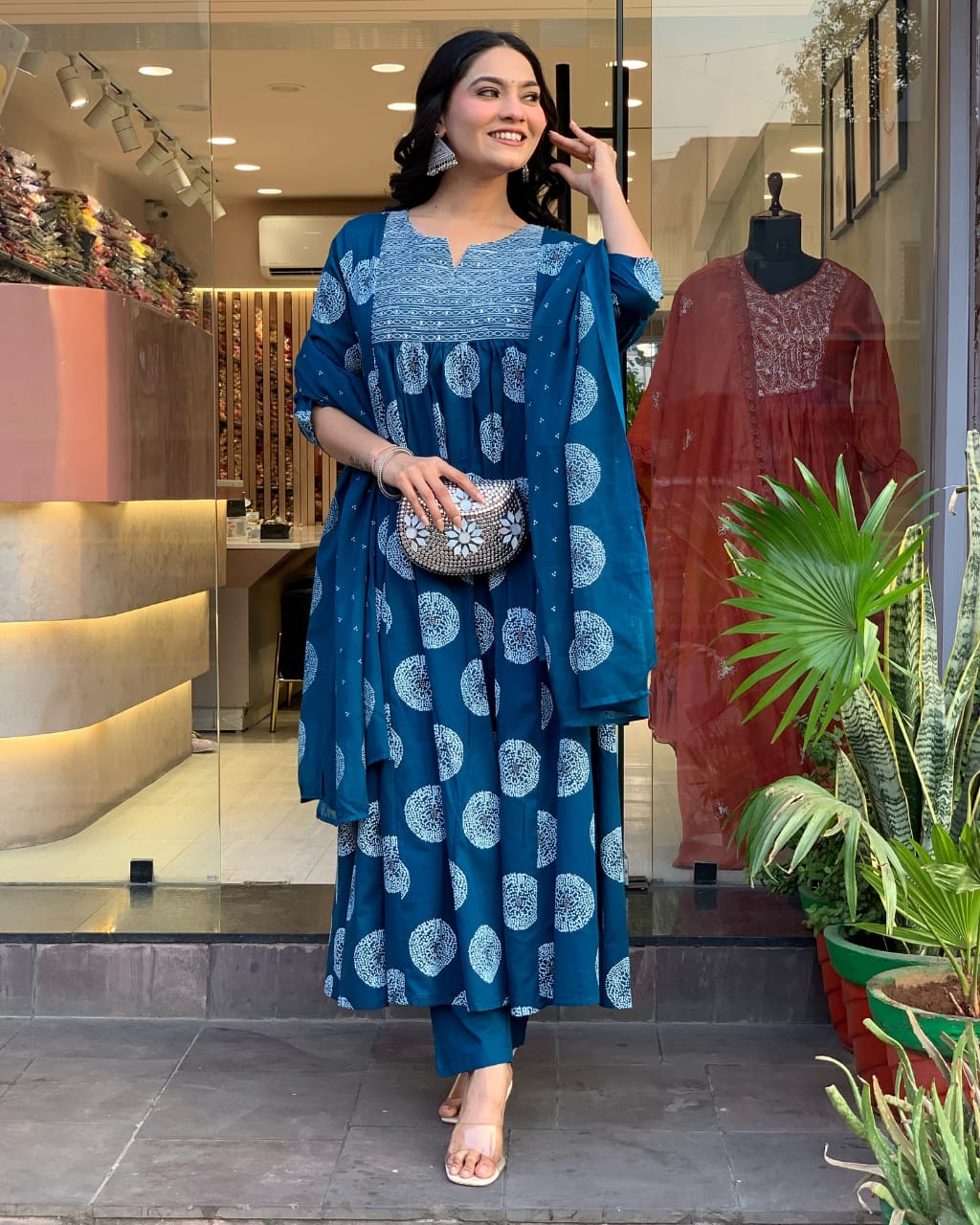 HEAVY FULLY FLAIRD ANARKALI  SUIT SET Size - M L XL XXL 3XL*