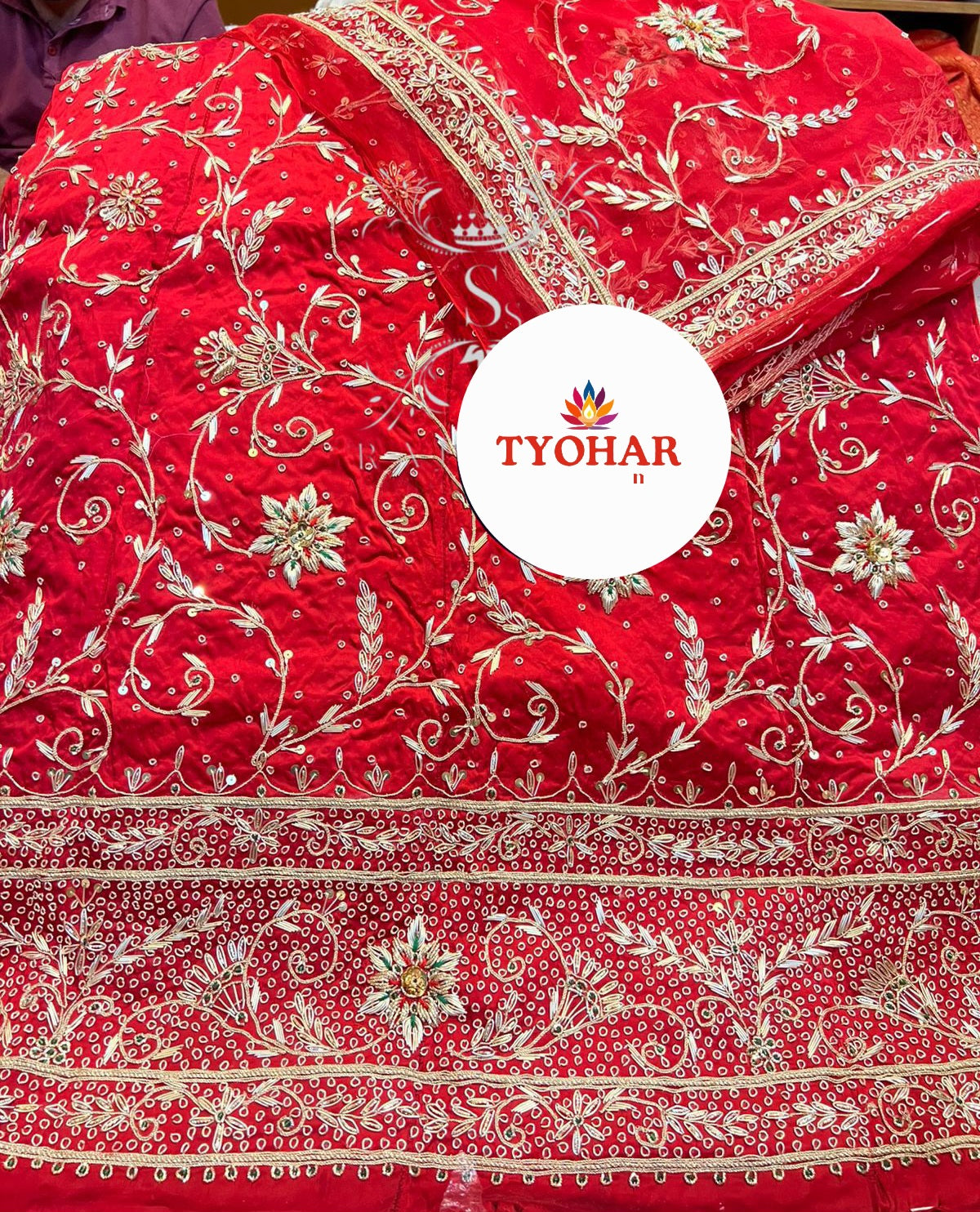 Heavy Bembar satin designer Rajasthani poshak