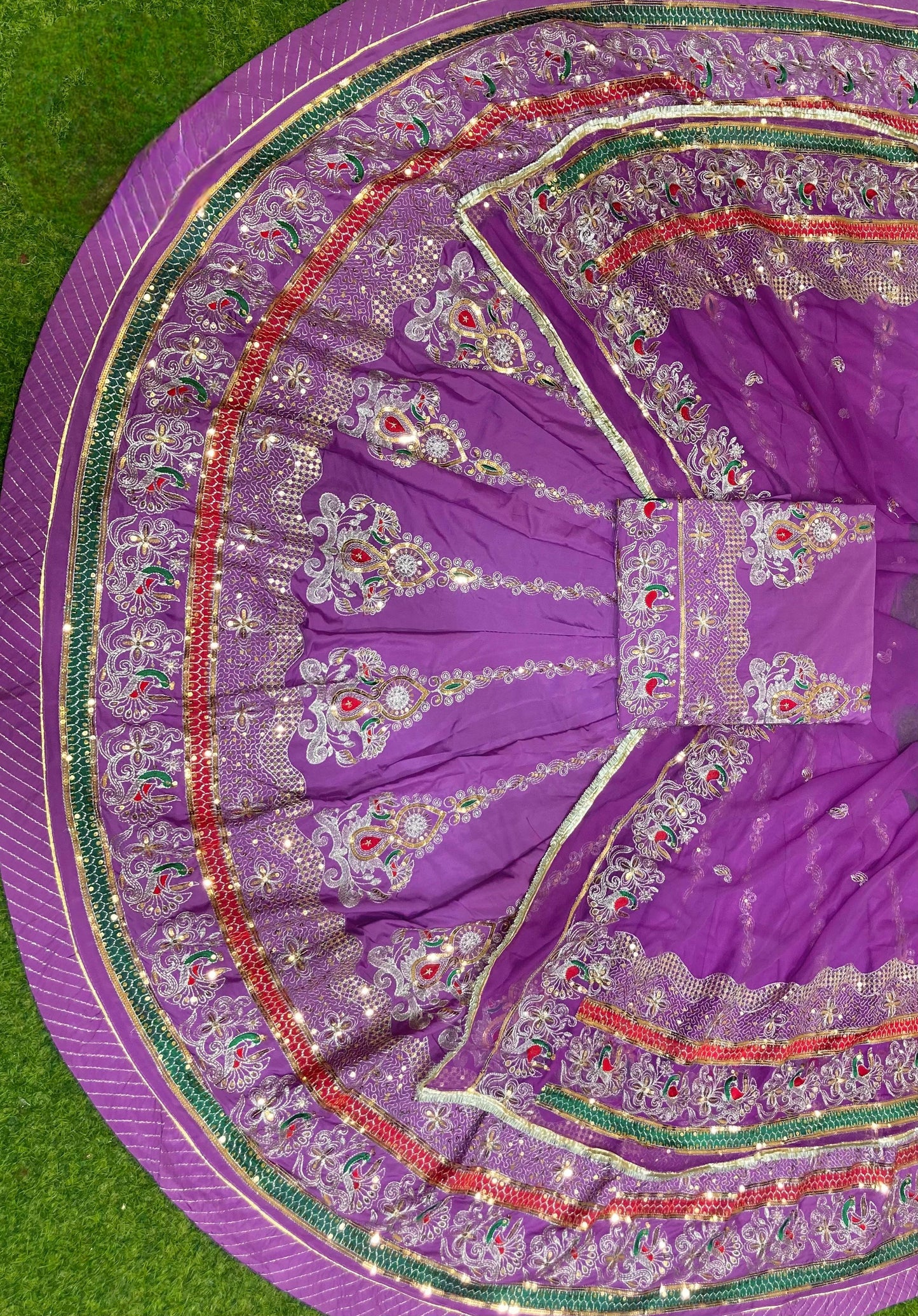 Vintage style Barik Zari work full 4 mt gher heavy beautiful Rajasthani poshak