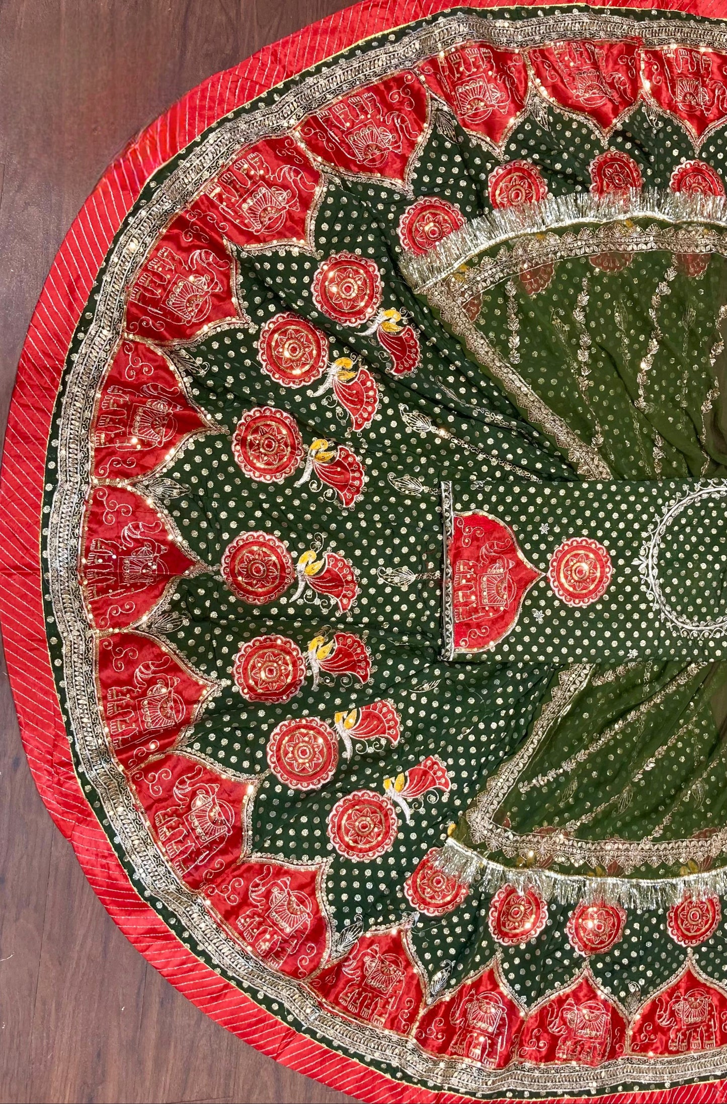 Banarsi FABRIC with  Pure Odhani in New Colours Boutique design beautiful Rajputi poshak