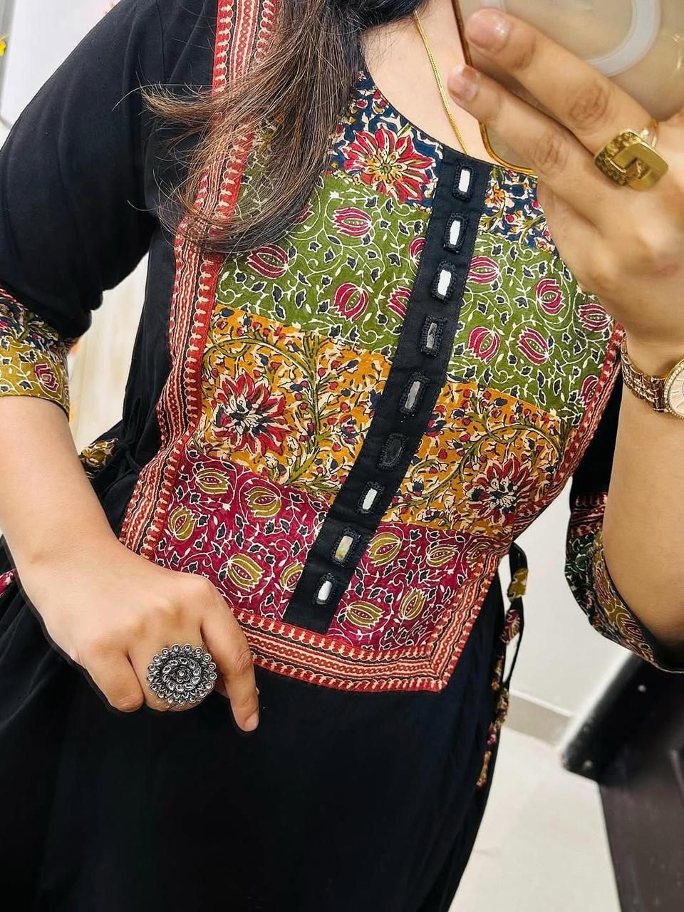 Designer heavy kurti palazzo set Feeting tussels both sides in umbrella cut  Size M /L/XL/XXL/XXXL*