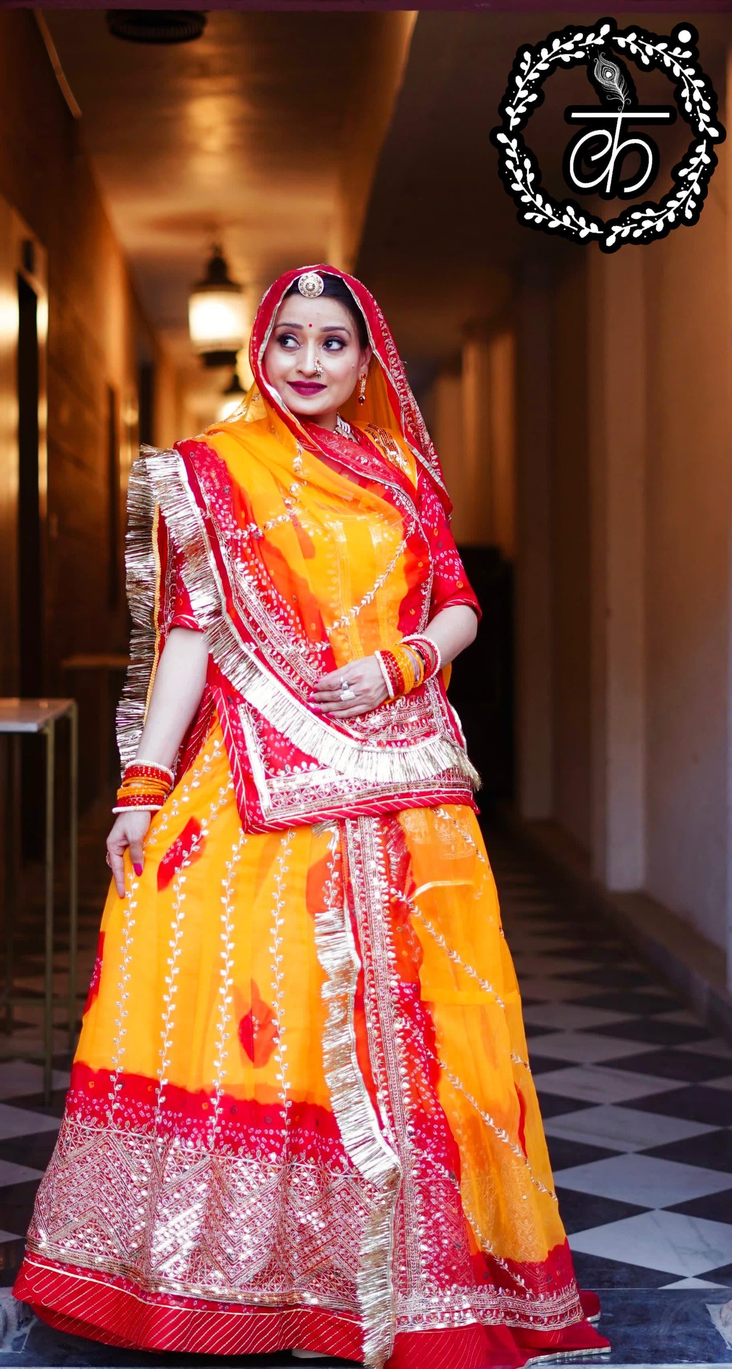Traditional beautiful Rajasthani piliya poshak