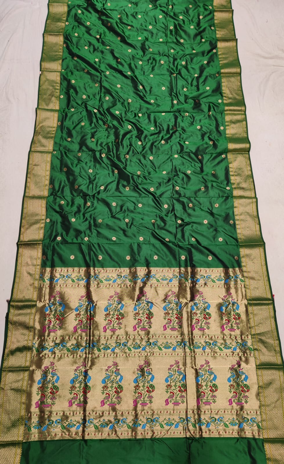 9 yard kadiyal pure silk paithani Saree