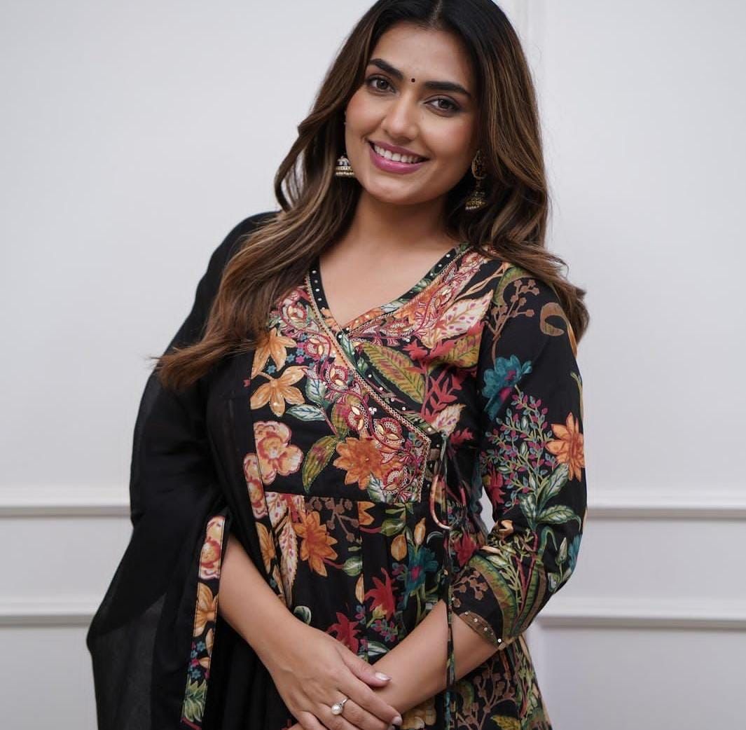 cotton Anarkali duppata pant sets     Size 38/M To 46/XXXL