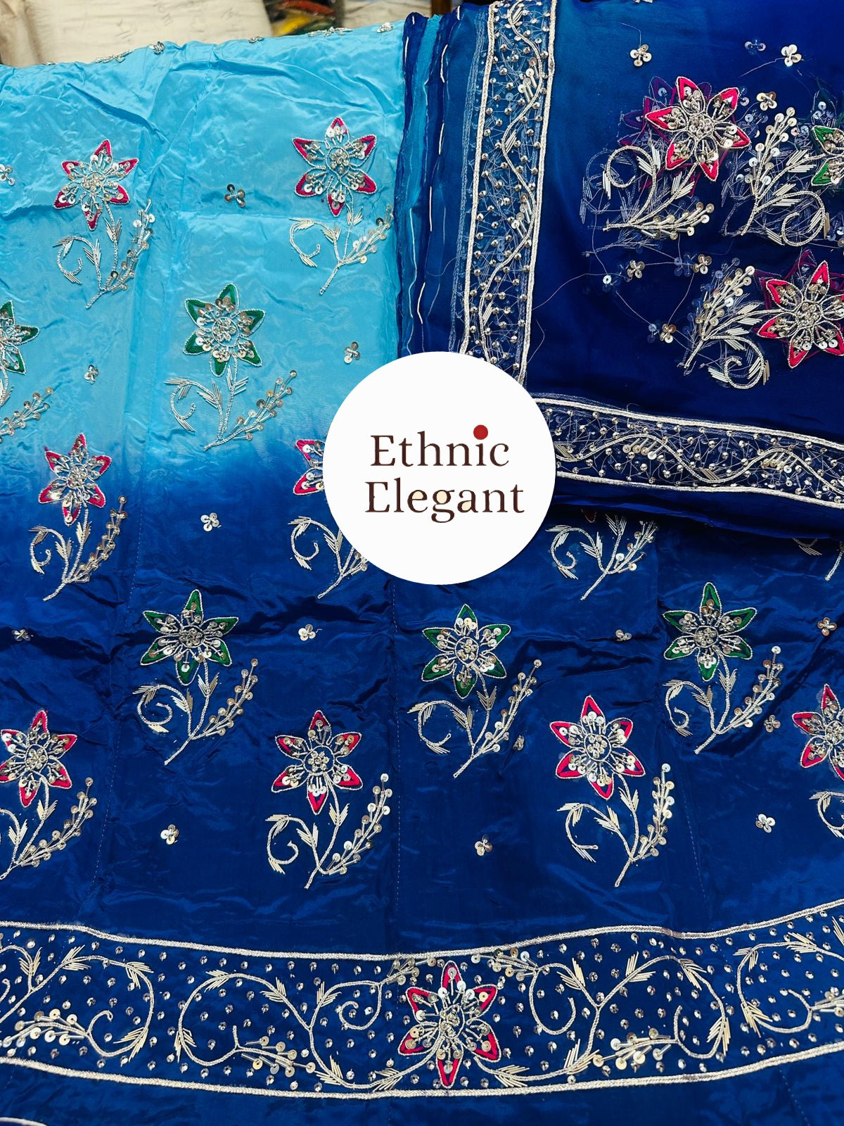 Natural Silk Thakurji Pure Odhna | Heavy Zardozi & Dabka Work Royal Rajwadi Poshak