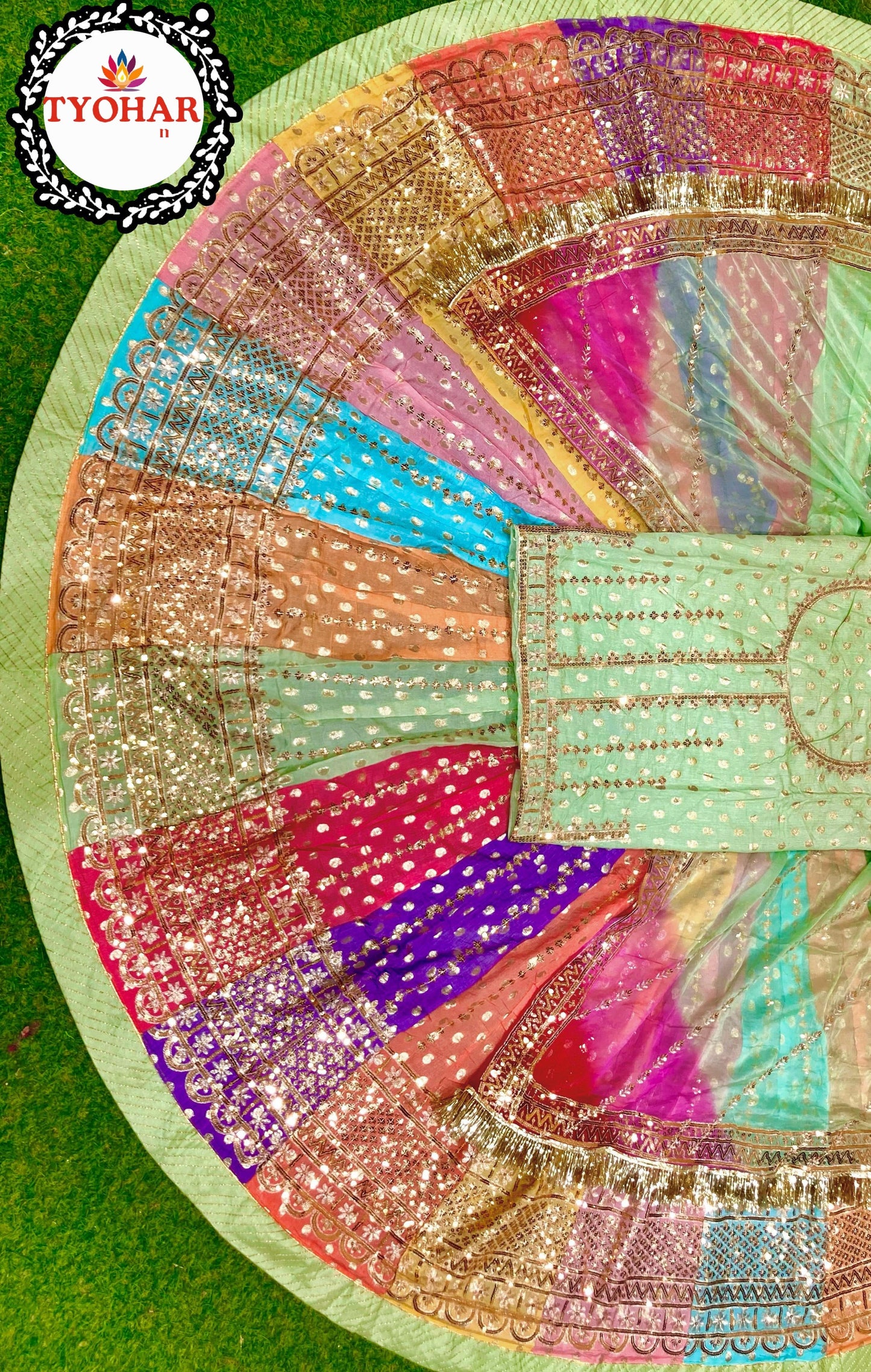 Boutique multicolor kali poshak