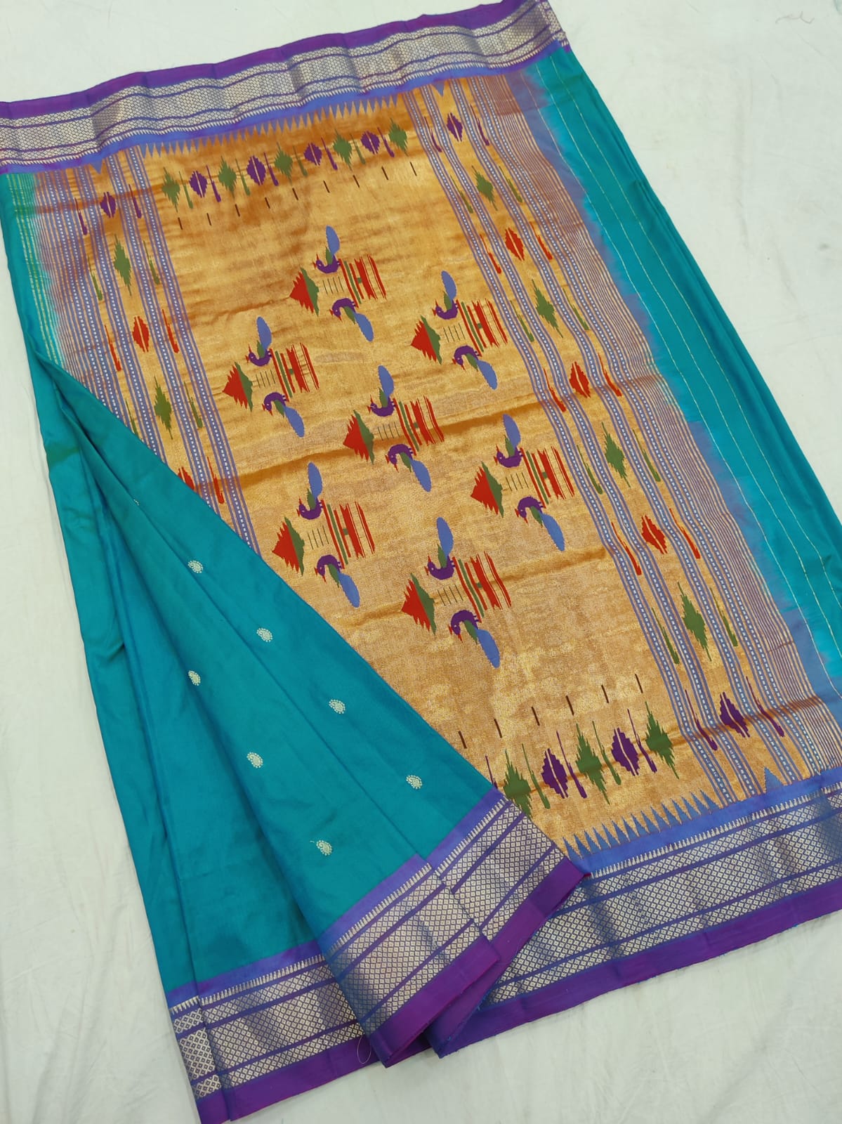 Traditional Yeola pure silk paithani Saree