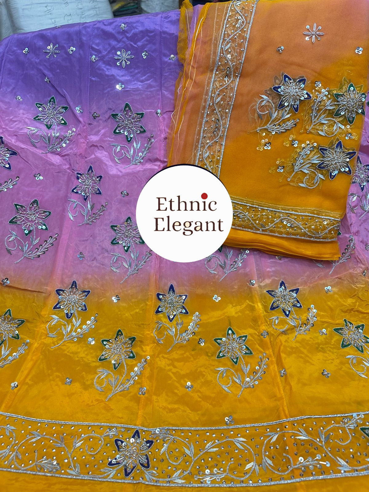 Natural Silk Thakurji Pure Odhna | Heavy Zardozi & Dabka Work Royal Rajwadi Poshak