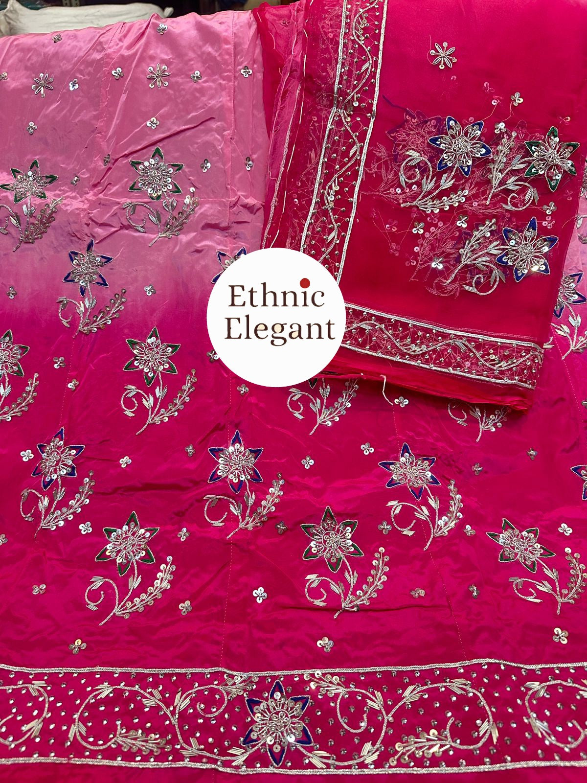 Natural Silk Thakurji Pure Odhna | Heavy Zardozi & Dabka Work Royal Rajwadi Poshak