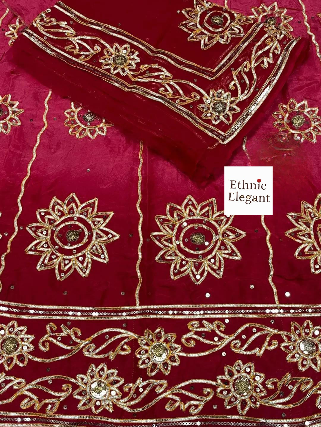 Upada silk pure odhna elegant Partywear Rajasthani poshak