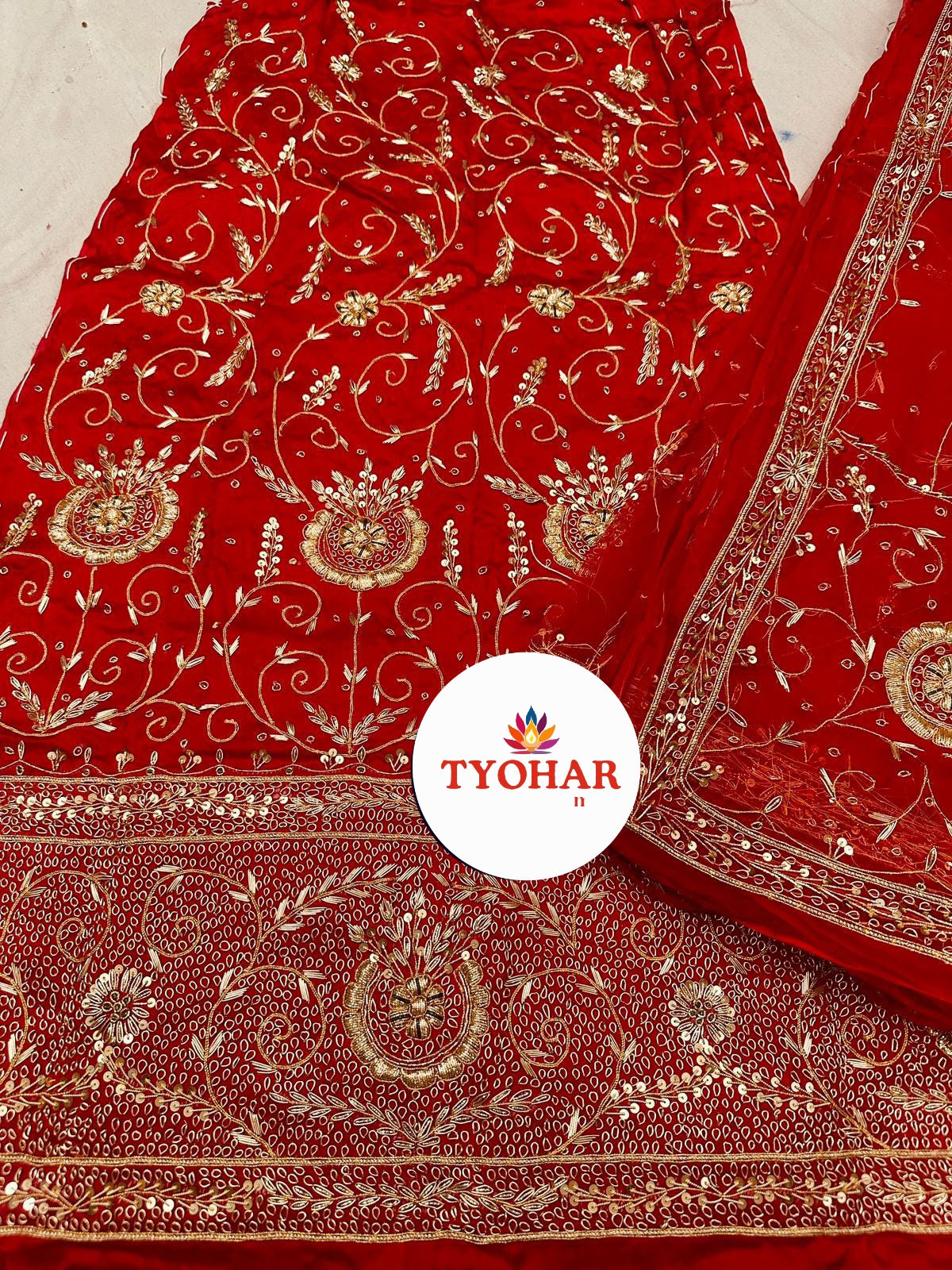 Heavy Bembar satin designer Rajasthani poshak