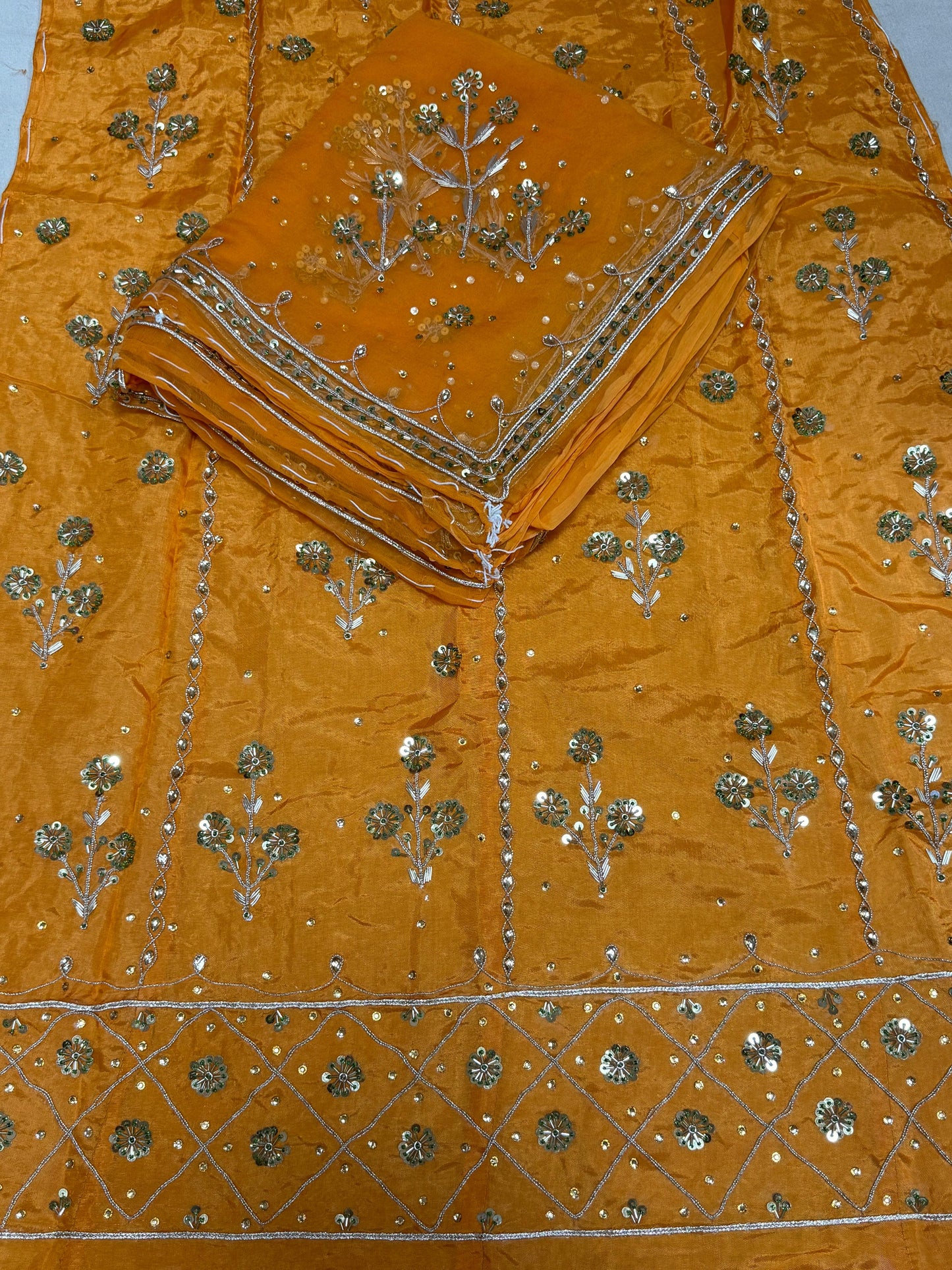 Upda silk pure odhna heavy jardoji work elegant Rajputi Poshak