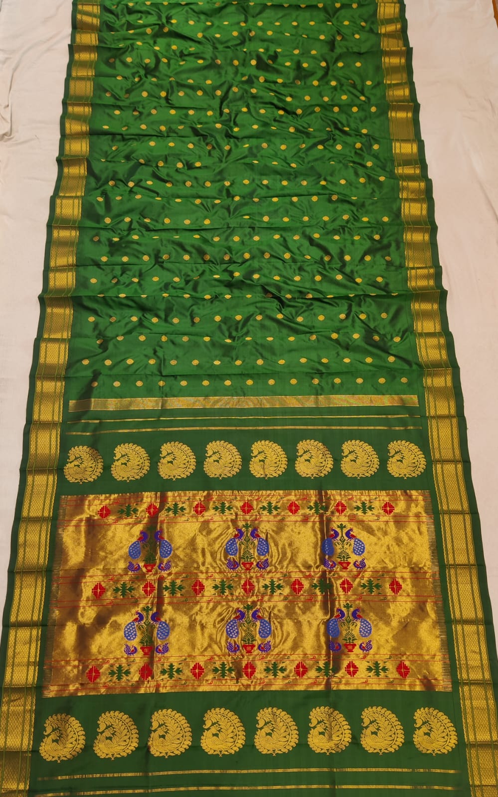 Handloom Maharni Paithani Pure Silk  saree