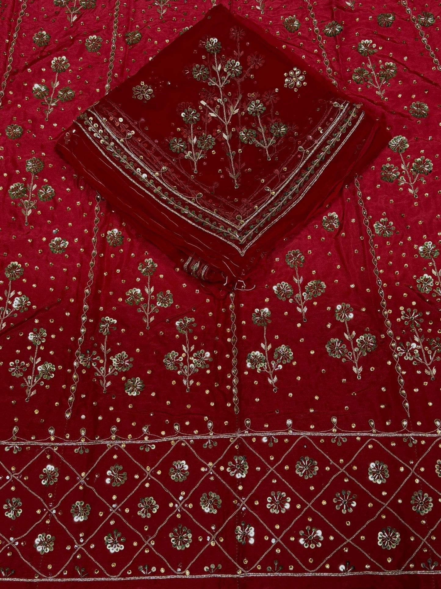 Upda silk pure odhna heavy jardoji work elegant Rajputi Poshak