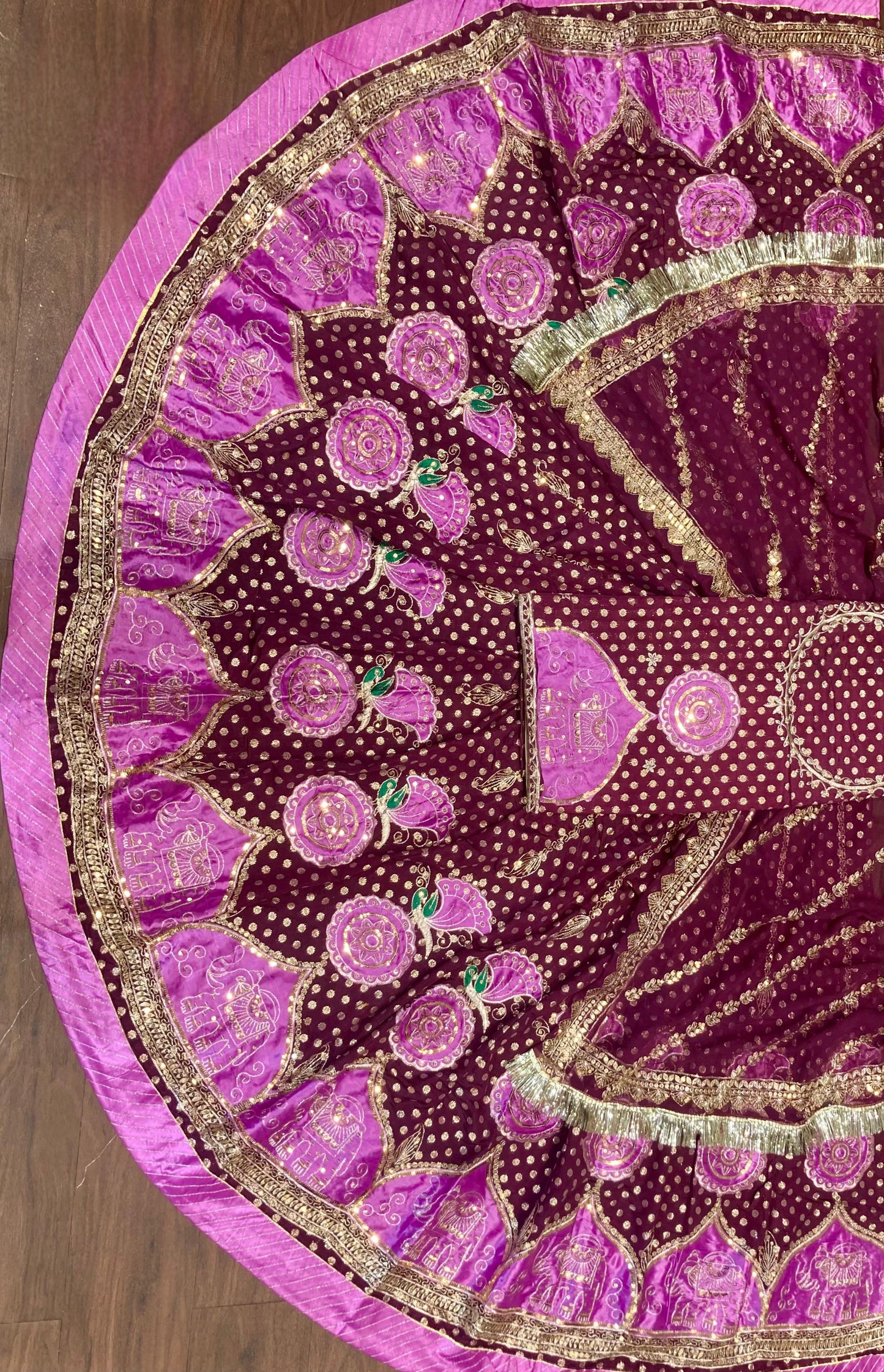 Banarsi FABRIC with  Pure Odhani in New Colours Boutique design beautiful Rajputi poshak