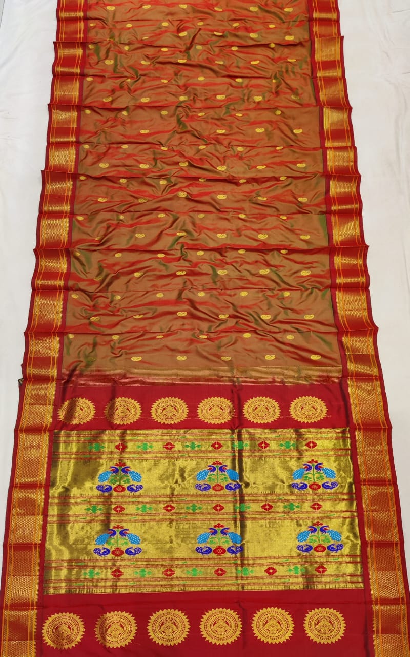 Handloom Maharni Paithani Pure Silk  saree