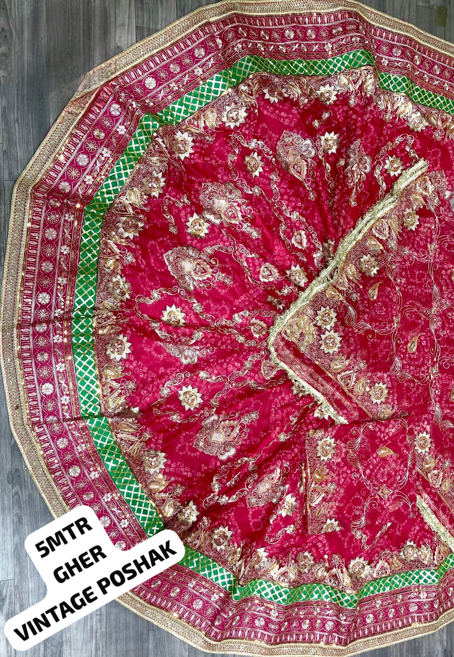 Royal Rajwadi VINTAGE STYLE Chunri Rajputi poshak