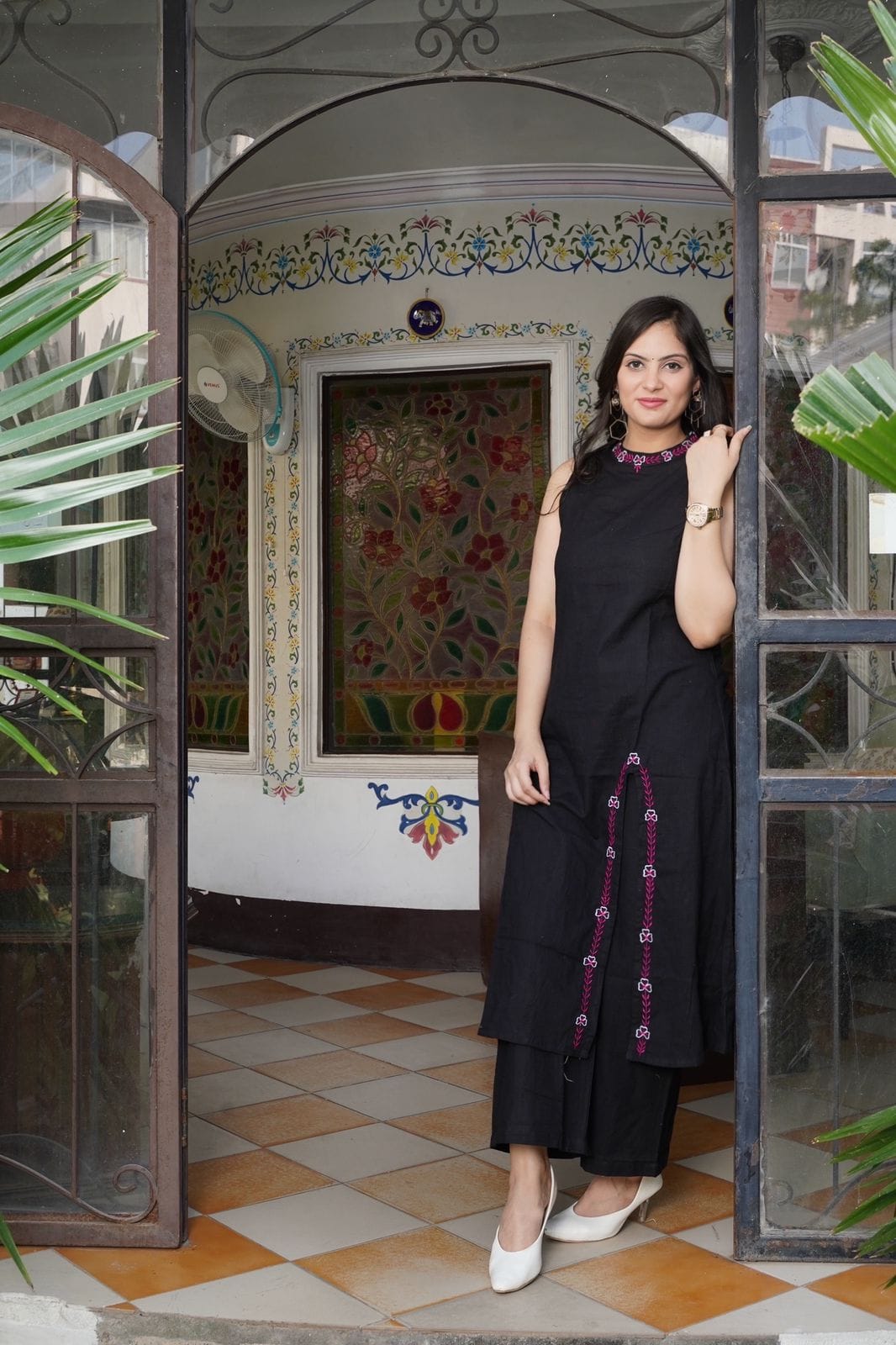 Beautiful aline pure cotton kurta set Sizes : 38, 40, 42, 44*