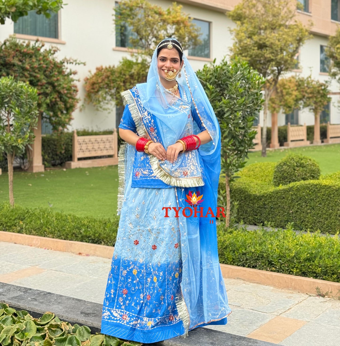 Double saded Royal Rajasthani poshak