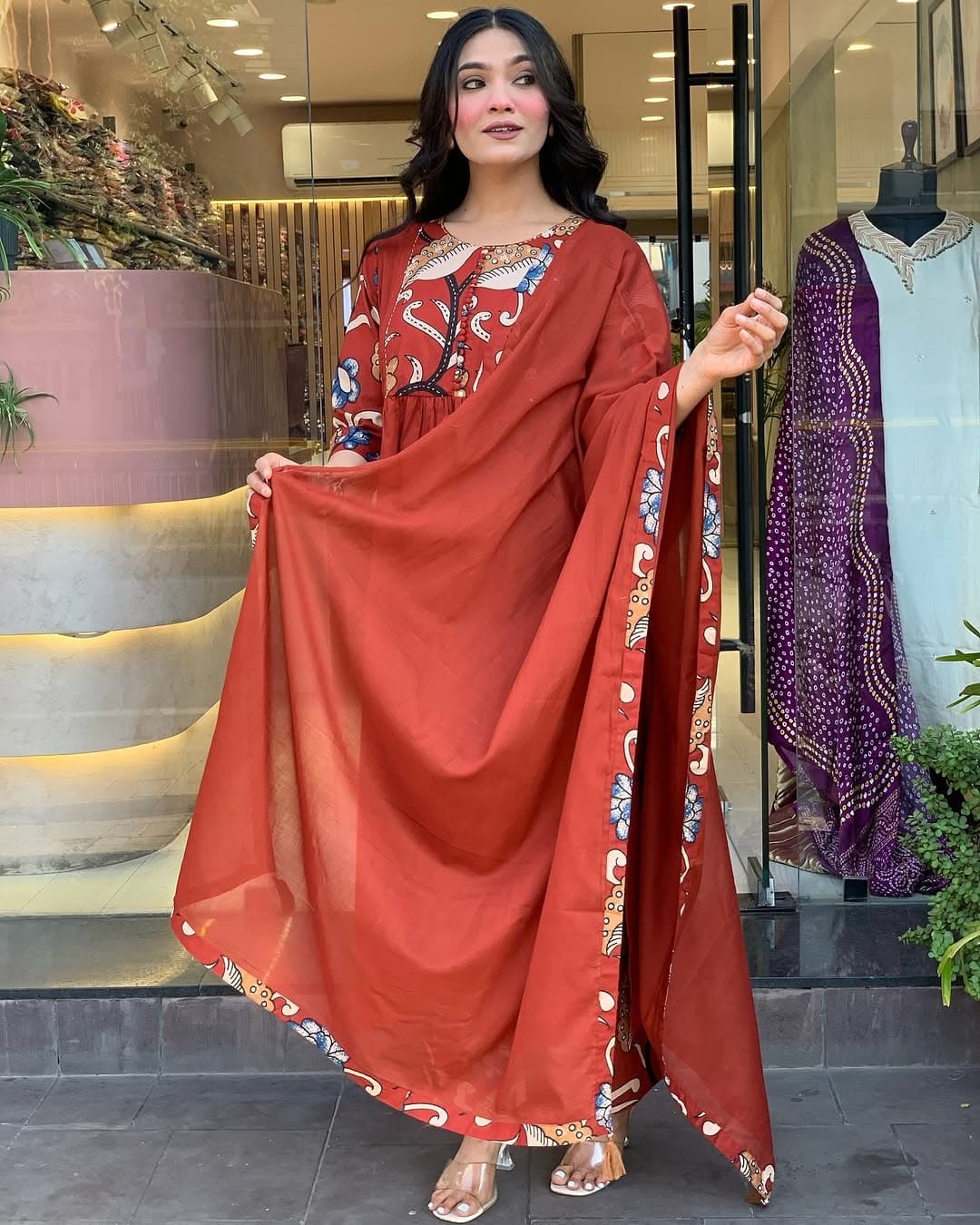 Elegant Partywear Kurti pant set  Size: *M/38, L/40, XL/42, XXL/44,XXXl/46*