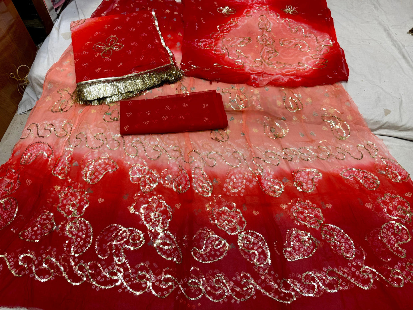 Thakurji pure Rai bandej Elegant poshak