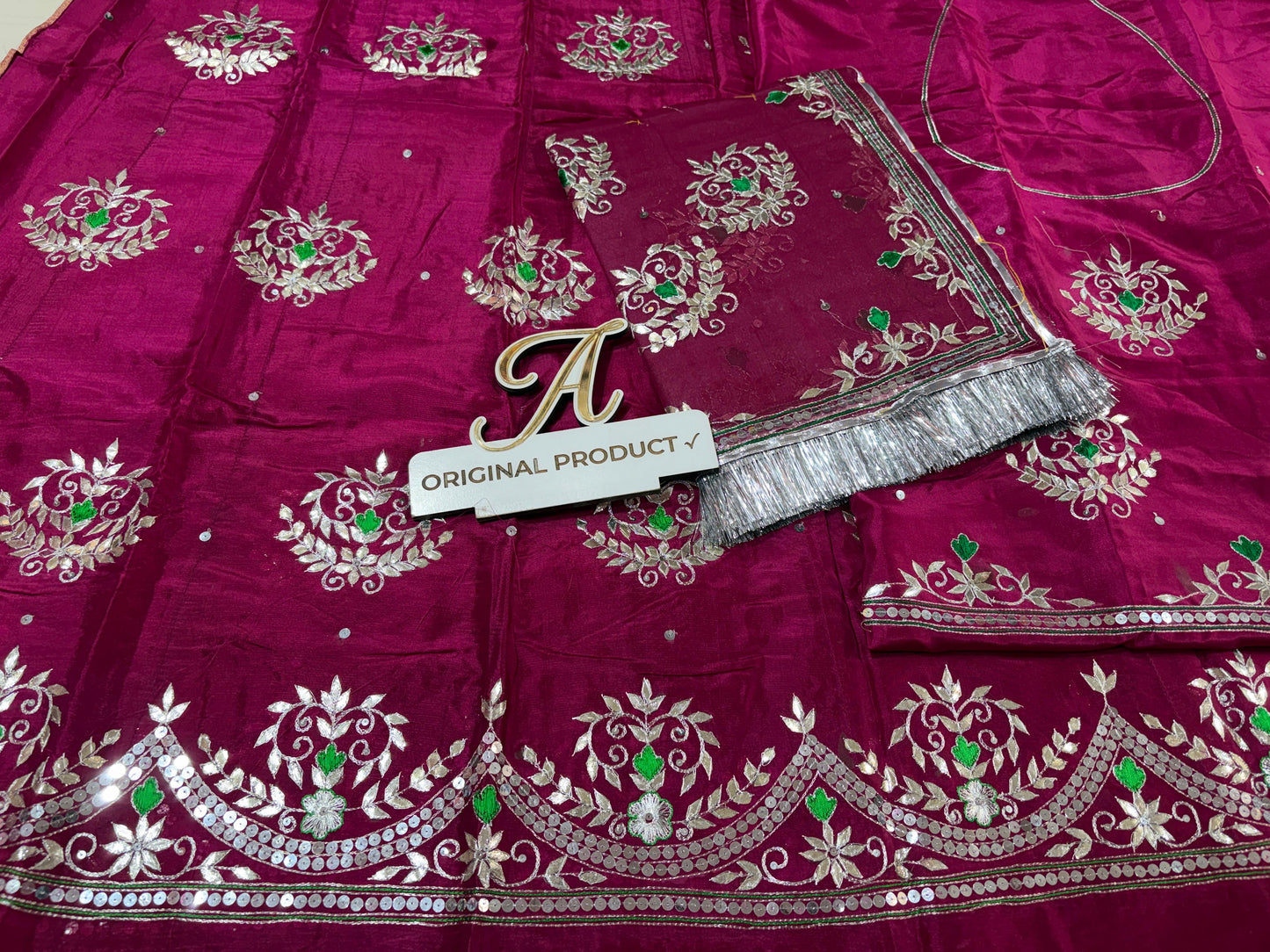 Upada crape thakurji pure odhna beautiful handwork elegant Rajputi poshak