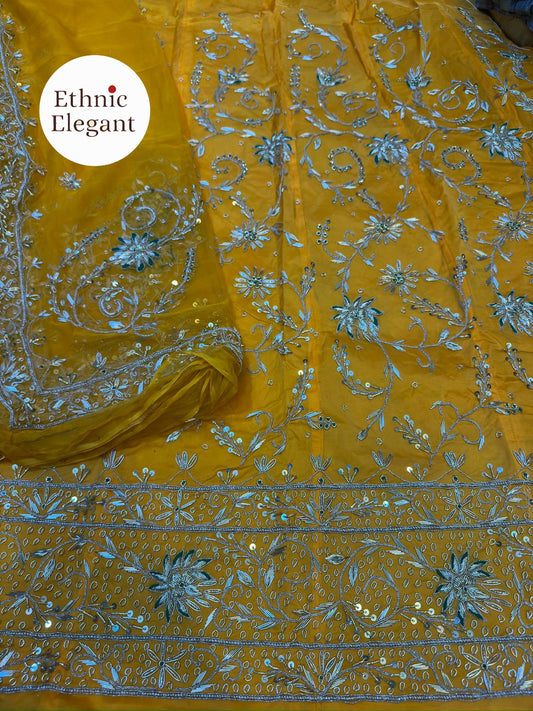 Luxury Bember Satin Thakurji Odhna Poshak with Royal Jardoji & Dabka Embroidery
