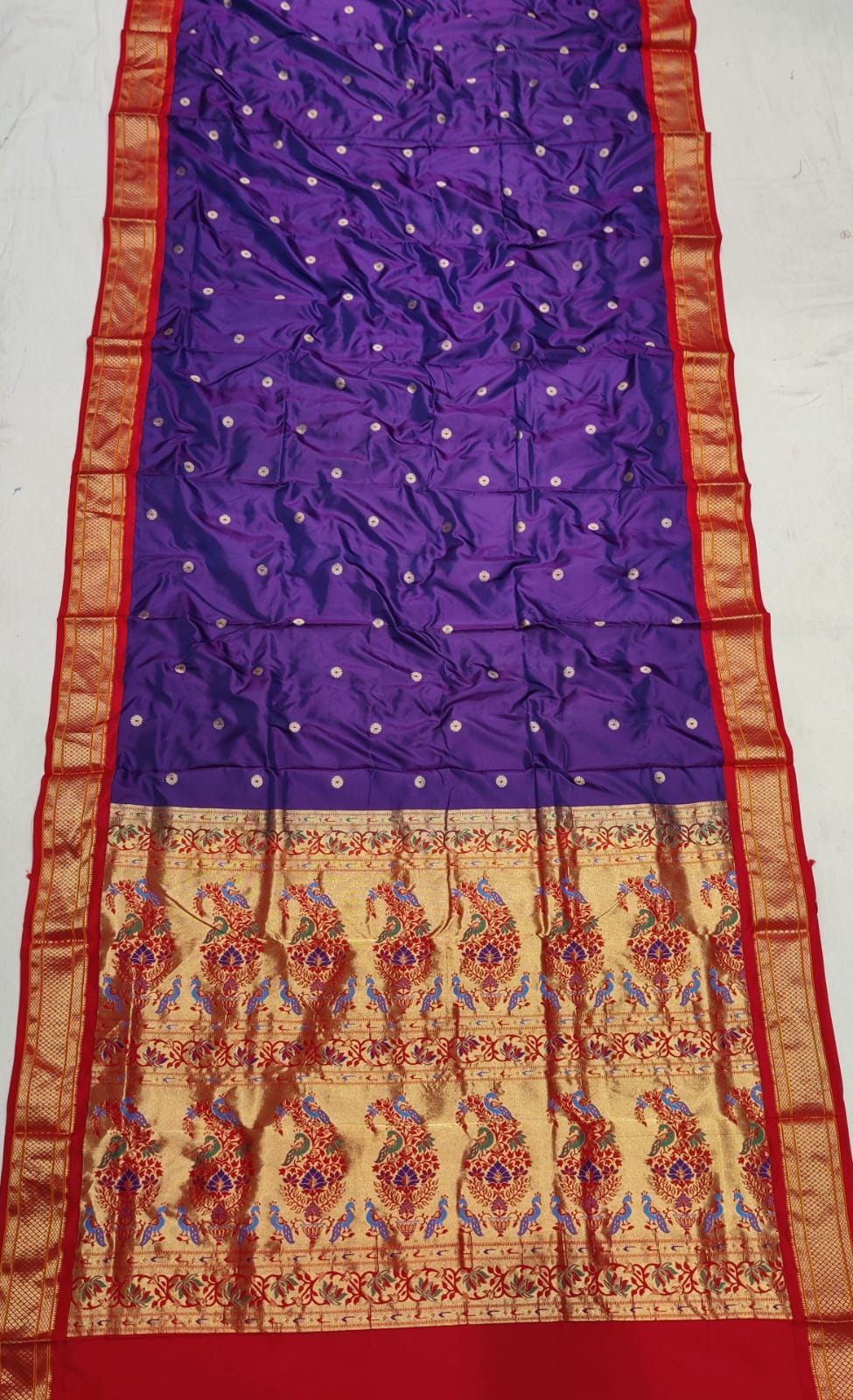 9 yard kadiyal pure silk paithani Saree