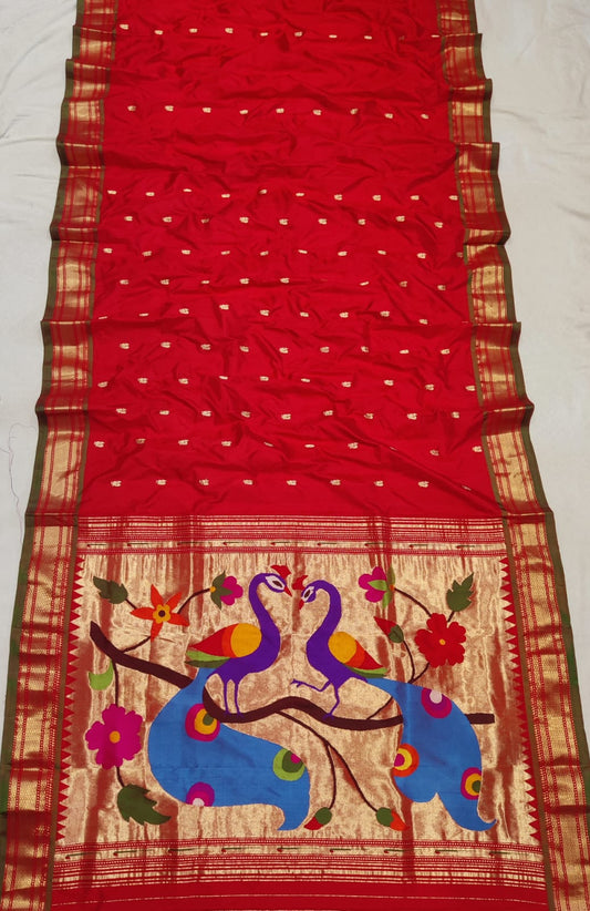Traditional Handloom Pure Silk Paithani saree