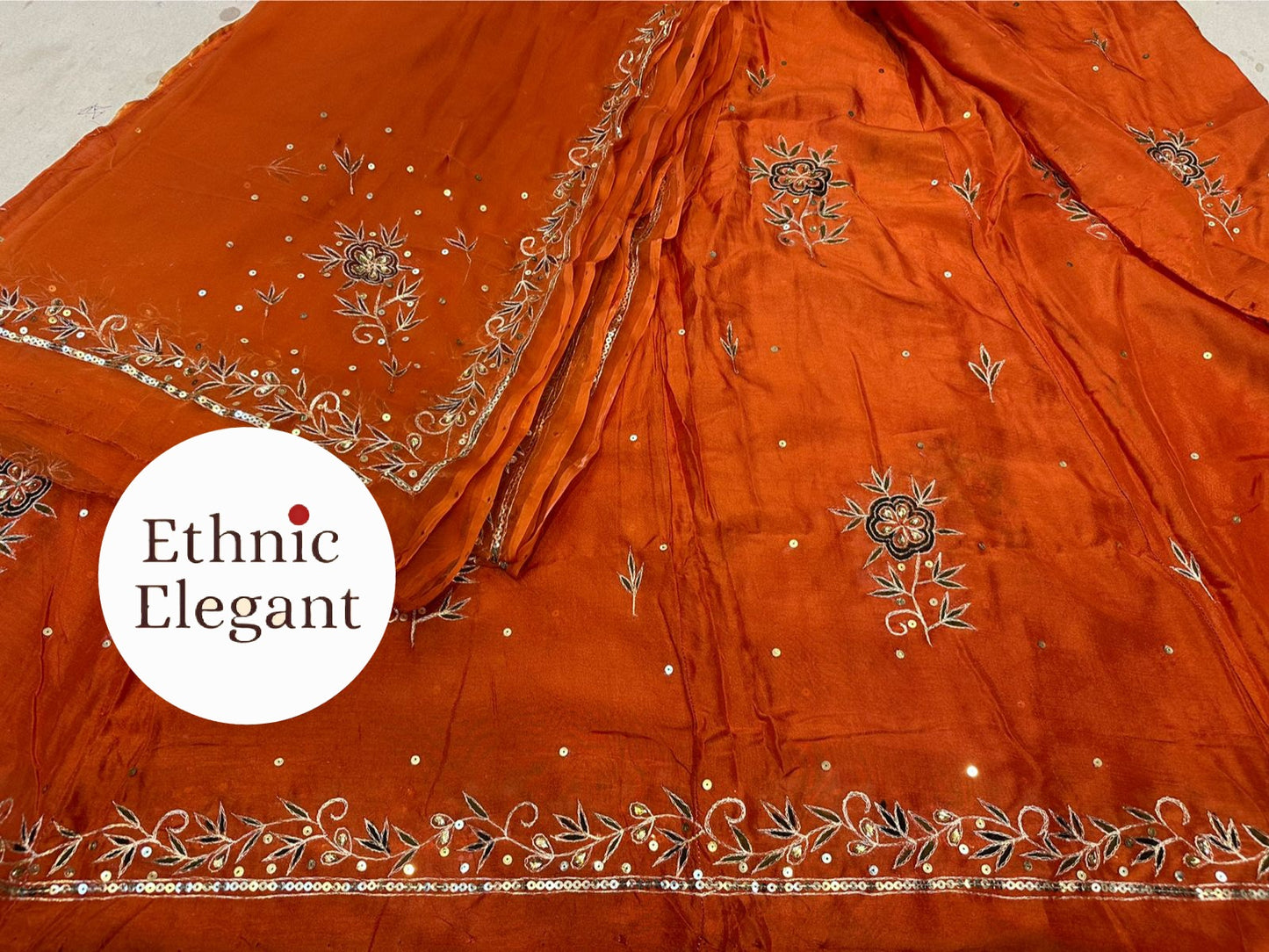 Heavy upada thakurji pure odhna painting + resam handwork Rajasthani poshak