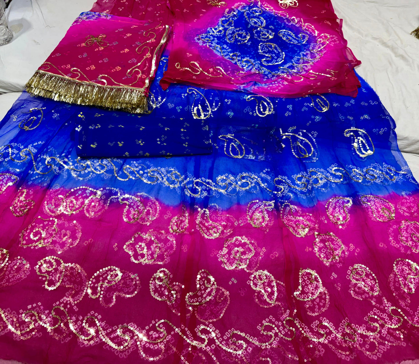 Thakurji pure Rai bandej Elegant poshak