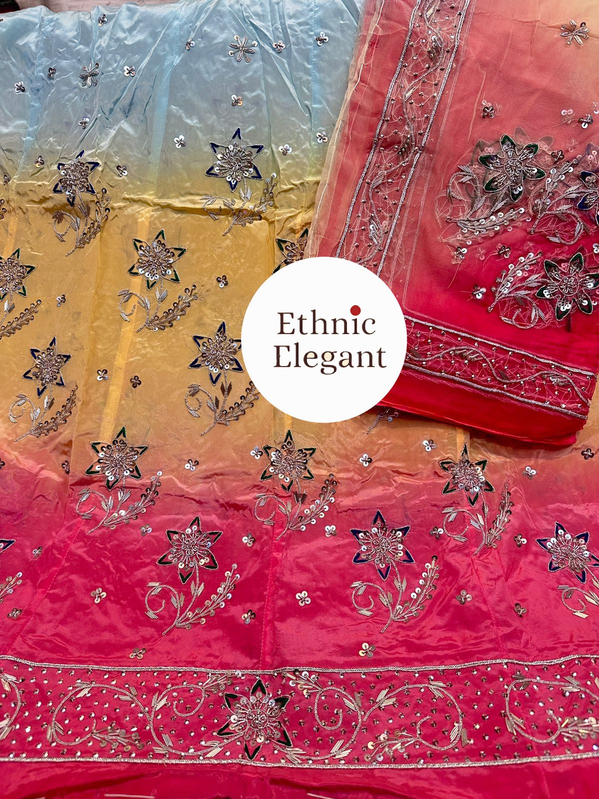 Natural Silk Thakurji Pure Odhna | Heavy Zardozi & Dabka Work Royal Rajwadi Poshak