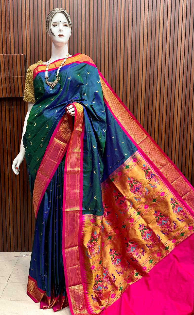 Chandrakor pure silk paithani Saree